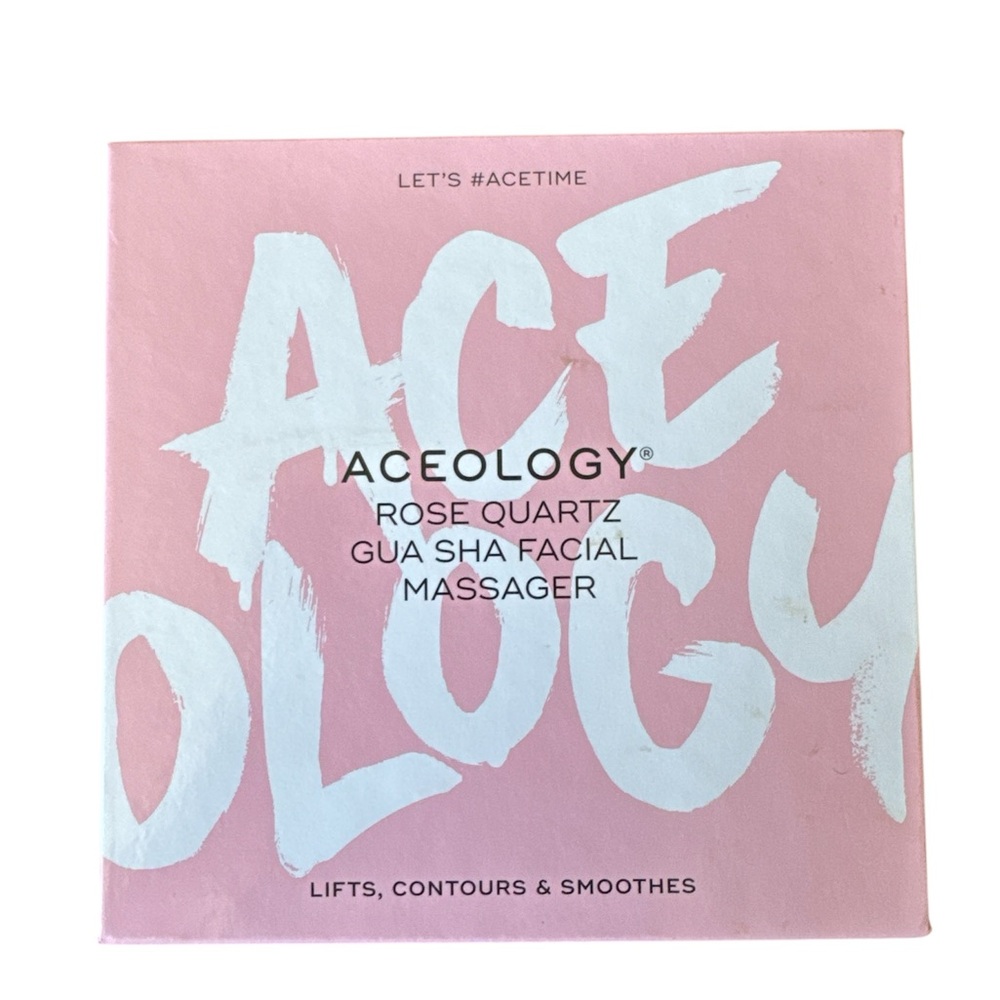 Aceology Rose Quartz Gua Sha Facial Massager
